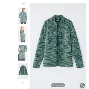 Pure Jill Space-Dyed Textured Cardi Small